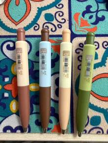 8 piezas Bolígrafo de gel retráctil mini de secado rápido, bolígrafo estético compacto y portátil para estudiantes, tareas y escritura intensiva - Multicolor - Ver 2