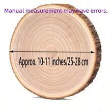 1pc Inch Rustic Wooden Slice, Suitable For Tabletop Decor - Natural Unfinished Paulownia Wood, Perfect For Weddings, Birthdays, DIY Crafts And Home Decor - multicolor - View 8