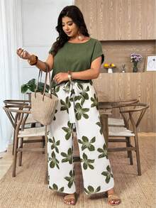 EMERY ROSE Bộ jumpsuit thời trang, thoải mái, phong cách retro, thanh lịch, thích hợp cho kỳ nghỉ hoặc đi làm, có nơ buộc. - màu xanh lá - Xem 4