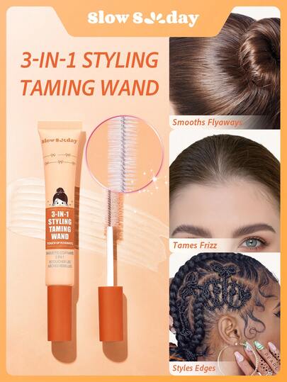 Varilla alisadora y moldeadora 3 en 1 para el domingo lento, alisa los pelos rebeldes, domina el frizz, estiliza los bordes, apta para todo tipo de cabello, buena opción para boda, vacaciones, playa, artículos esenciales de viaje, regalos de Pascua, adecuada para el peinado de verano