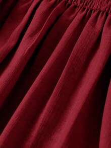 Skyraze Women's Solid Color Pleated Fashionable Spaghetti Strap Mini Dress,Summer Dresses For Women - Red - View 7