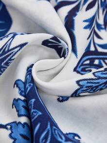 Sylviya 女士休闲系领印花连衣裙，适合度假 - 彩色 - 查看 7