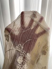 Easowa 白色復古優雅刺繡無袖圓領女款襯衫，後扣設計，適合休閒、音樂節、日常休閒穿著，夏季女款無袖上衣配花卉刺繡與後扣細節，休閒寬鬆版型背心上衣，早午餐穿搭 - 杏色 - 查看 6
