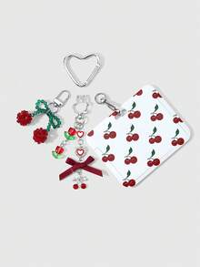 ROMWE Kawaii 1. Ngọt ngào, tinh tế, sáng tạo, đa năng, thời trang, phong cách sinh viên cao cấp, dây đeo màu đỏ, nơ, hình trái tim rỗng bằng nhựa, hoa tulip, đính hạt thủ công, pha lê giả, đá rhinestone, quả anh đào tươi sáng, họa tiết quả anh đào, nắp trượt acrylic trắng, bìa thẻ ngang, thẻ sinh viên, bìa thẻ ID, bìa thẻ ngôi sao, bìa thẻ công việc, thẻ du lịch, móc khóa tự làm, mặt dây chuyền túi xách, thích hợp cho nhân viên văn phòng, sinh viên, các cặp đôi dự tiệc, chị em gái, bạn gái, các cô gái và phụ nữ, sử dụng hàng ngày, quà tặng ngày lễ. - Màu đỏ - 151 - Xem 6