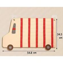 Large Capacity Racing Storage Rack, Beige Racing Stripe Background, Hanging Design, Space Saving, Vertical Wall Decoration, Easy To Install, Durable Fabric Garage, Fun Decoration, Racing Accessories, Fun Decorations, Fun Design, Toy Storage, Door Hanging Storage, Room Organization, Home Decoration - Multicolor - View 4
