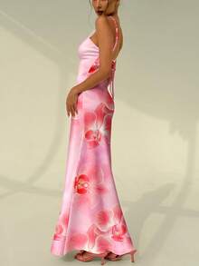 Aloruh Đầm in họa tiết hoa lan màu hồng loang nhuộm tie-dye theo phong cách tối giản, thanh lịch, lãng mạn, cổ điển, phù hợp cho tiệc sinh nhật, họp mặt, lễ hội âm nhạc, đi biển, mùa hè. Đầm ôm sát gợi cảm với dây đeo mảnh, thắt eo, dành cho nữ. - Nhiều màu - Xem 9