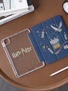 HARRY POTTER X SHEIN 透明亚克力三折双面印刷魔幻水晶球图案彩绘保护套，兼容 iPad Mini 6/ Mini 7/10.5/10.2/Air 4/Air 5/10.9/Pro 11/10/2024 Air 11 (M2)/Pro 11 (M4) 2024/Air 11 英寸 (M3) 2025/iPad (A16) 11 英寸第 11 代 2025 款。高透明度保护套，产品不含触控笔。部分型号在框架内设有内置触控笔插槽。 - 彩色 - 查看 2