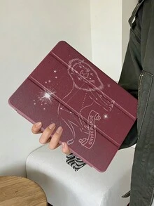 HARRY POTTER X SHEIN Estuche de pintura de acrílico transparente de tres pliegues con impresión de patrón de león de doble cara compatible con iPad Mini 6/Mini 7/Air/Air 2/9.7/10.5/10.2/Air 4/Air 5/10.9/Pro 11/10/2024 Air 11 (M2)/Pro11 (M4) 2024/Air 11-Inch (M3) 2025/Pad (A16) 11-Inch 11th Generation 2025 Model. Alta transparencia, el producto no incluye lápiz. Algunos modelos están equipados con ranuras para lápiz incorporadas en los marcos. - Multicolor - Ver 2