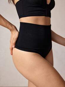 Veilyse Culotte gainante unicolore taille haute - Noir - Voir 7