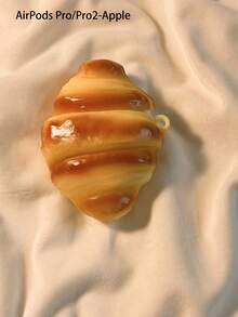 A 3D-Shaped Croissant Bluetooth Headphone Case, Compatible With IPods 1/2/3/4/Pro/Pro2/Pro3, Designed Specifically For Women - Multicolor - View 3