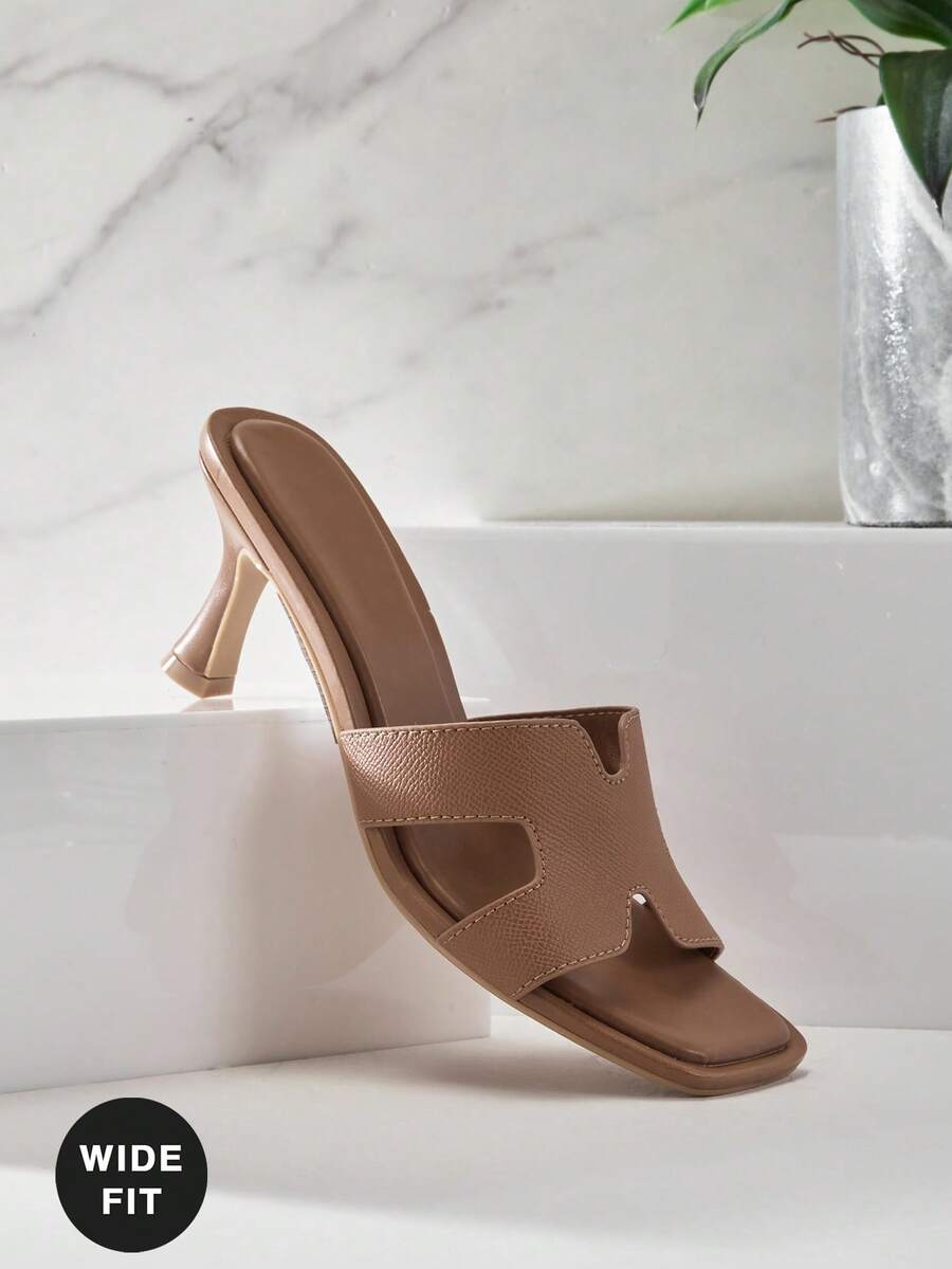 SHUZIA 女士宽楦镂空时尚舒适拖鞋 - 橄欖綠 - 查看 1