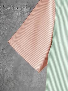 Manfinity VCAY Camisa de manga corta a rayas con parches, de uso versátil y casual para uso diario - Multicolor - Ver 3