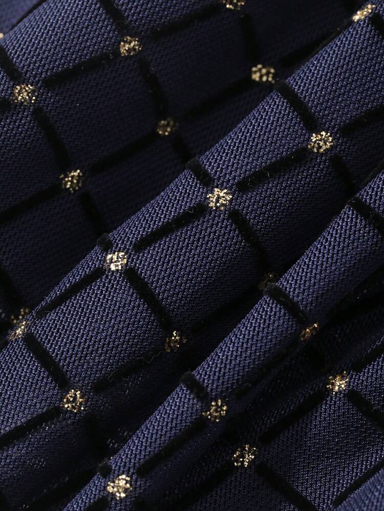 Spring & Summer Hollow Shiny Rhinestone Textured Plaid Black Lace Blouse, Fashionable For Valentine's Day, Wedding, Party, Banquet, Slim Fit Elegant Commuter Thin Mesh Square Neck Front Tie Long Sleeve Cardigan Top For Women