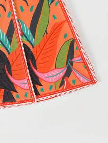 Swim Oasis 两件套比基尼泳衣套装，连体泳衣带裙摆，性感优雅撞色泳装套装，春夏海滩度假新款 - 彩色 - 查看 5