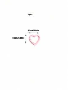 Joivida Bộ 4/6/10 móc treo túi xách - Móc khóa hình trái tim 3D có khóa lò xo, dùng để trang trí túi xách, dễ thương cho nữ và bé gái, thích hợp làm móc chìa khóa xe hơi. - Nhiều màu - Xem 12