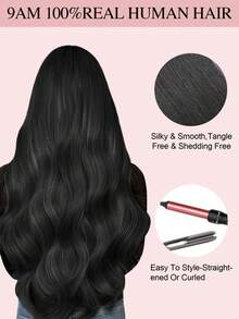 Body Wave Clip In Hair Extensions Human Hair, 8-24 Inch Clip In Extensions For Women, Body Wave Seamless Clip Ins Hair Extensions 4pcs Double Weft #1B Natural Black - Natural Black - View 9