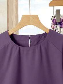 Rusticease 2件套女士波西米亚紫色度假套装 – 夏季休闲上衣和碎花裙套装，适合海滩、游轮、音乐节、演唱会、婚礼宾客、城市旅行、海岛度假、乡村音乐活动和母亲节等场合。 - 彩色 - 查看 5