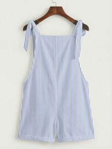 SHEIN EZwear 女士系带口袋拼接连体裤 - 彩色 - 查看 2