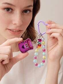 DORA | SHEIN 可爱卡通图案亚克力钥匙扣，彩色珠子包包挂饰，吊坠，纪念品，收藏品，礼品，钱包，书包，背包，汽车配件 - 彩色 - 查看 6
