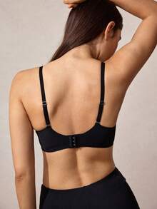 Veilyse 1 Áo ngực liền mạch cho nữ có đệm mềm mại, nâng đỡ không dây và làm phẳng hông - màu đen - Xem 2