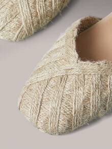 Styleloop Ladies, Buckle Spikes, Trim, Flats - Khaki - View 3