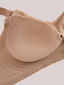 Veilyse 2pcs/Set Bra Olahraga Minimalis Nyaman untuk Wanita, Tanpa Kawat, Warna Polos untuk Musim Panas - MultiWarna - View 6