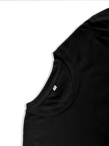 Manfinity EMRG Camiseta oversize vintage de hombre con estampado de cerezas, camiseta para festival de música - Negro - Ver 4