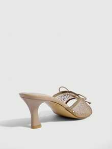 CUCCOO SZL Quyến rũ, thanh lịch, đơn giản và phóng khoáng, thời trang và đa năng, sandal cao gót nữ công sở thoải mái. - Màu be - Xem 3