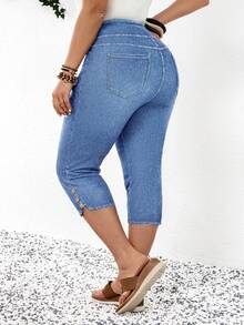 EMERY ROSE Mature Denim Quần jean denim dài đến mắt cá chân 7/8, kiểu dáng thường ngày, đa năng, phù hợp cho nữ, dành cho các dịp đặc biệt. - Rửa nhẹ - Xem 2