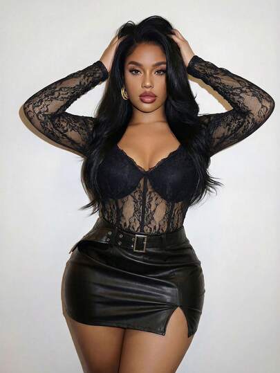 Slaydiva Mùa xuân & hè, Tết Nguyên đán, Ngày lễ tình nhân, Tiệc tùng, Tiệc chiêu đãi, Hẹn hò, Tiệc sinh nhật, Phong cách sinh viên, Trang phục thường ngày, Cơ bản đa năng, Thường ngày, Du lịch tàu biển, Xu hướng lan truyền, Tiệc tùng lãng mạn thanh lịch gợi cảm, Gợi cảm, Cổ vuông, Cổ áo viền ren, Thắt eo, Ren đen, Xuyên thấu, Áo liền thân bó sát, Áo liền thân mùa thu/đông, Áo liền thân gợi cảm, Áo liền thân nữ