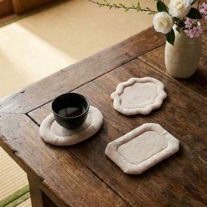Cirelle 1 bộ 4 kiểu đế lót ly, dùng cho tiệc tùng, lễ hội, trang trí bàn tiệc, chống bám bẩn, cách nhiệt, lót bàn, thích hợp sử dụng trong nhà bếp và gia đình.