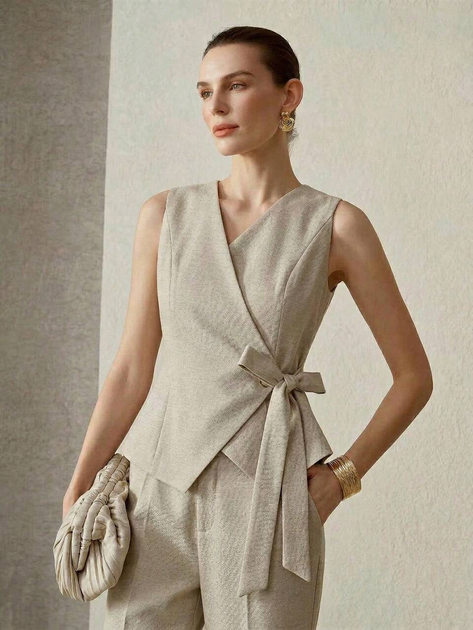 MOTF WOMEN'S ELEGANT BLAZER VEST