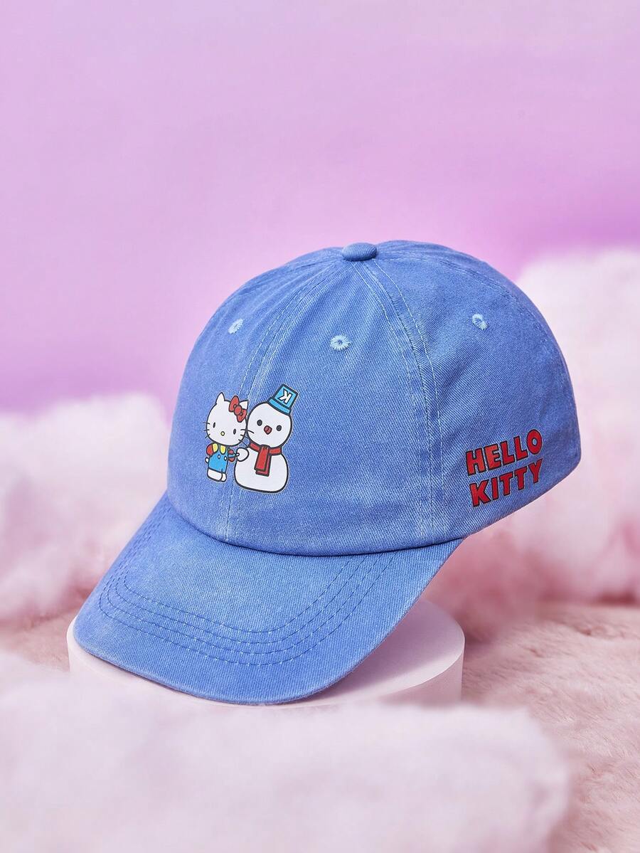 HELLO KITTY AND FRIENDS | SHEIN 这款时尚百搭的卡通图案印花水洗棒球帽，可爱又有趣，尺寸可调节，轻便易携，四季皆宜，是男女必备的时尚单品，也是馈赠亲朋好友的理想礼物。 - 藍色 - 查看 1