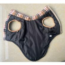 1件格子印花宠物外套，宠物爱好者的理想之选 - 卡其色 - 查看 12