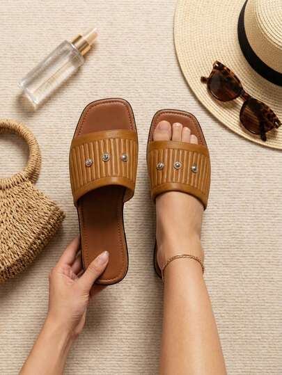 Sandalias de Moda para Mujer Diseño Elegante y Cómodo Antideslizante Verano Casual