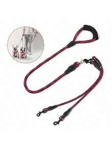 Gradient Color Dog Leash, Lightweight Soft Handle Dog Traction Rope, Suitable For Small/Medium Dogs, Double-Headed Leash For Walking Two Dogs - Multicolor - View 10
