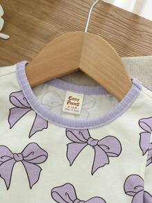 Cozy Pixies Bộ đồ 2 món cho bé gái: áo thun cổ tròn tay ngắn và quần cạp chun. - Nhiều màu - Xem 6