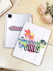 THE POWERPUFF GIRLS X SHEIN 这款透明亚克力三折双面印刷“飞翔的三个女孩”字母图案彩绘保护套，兼容 iPad Mini 6/ Mini 7/Air/Air 2/9.7/10.5/10.2/Air 4/Air 5/10.9/Pro 11/10/2024 Air 11 (M2)/Pro 11 (M4) 2024/Air 11 英寸 (M3) 2025/ (A16) 11 英寸第十一代 2025 款。高透明度保护套，产品不含触控笔。部分型号的保护套框架内设有触控笔插槽。 - 彩色 - 查看 4