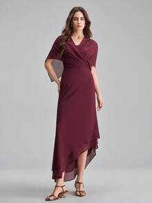Ontre Đầm cúp ngực màu đỏ tía dáng đuôi cá, eo thon, áo choàng rời, trang phục dự tiệc cưới hiện đại thanh lịch, phong cách Pháp tối giản lãng mạn sang trọng, trang phục công sở thường ngày sành điệu, phong cách quý tộc cao cấp kín đáo, thời trang sân bay chất lượng cao, trang phục du lịch biển, thiết yếu vùng Trung Đông, chất liệu cao cấp đa năng bốn mùa, bộ hai mảnh dành cho nữ thuộc dòng sản phẩm cưới. - Màu Đỏ Sâu - Xem 5