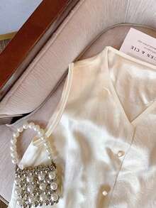 GlowEve Women's Fashionable Casual Applique Camisole - Apricot - View 5