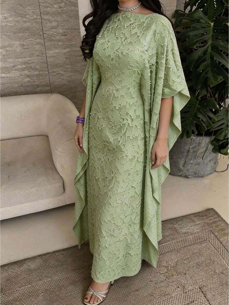Yasmyna Đầm maxi Thổ Nhĩ Kỳ cổ bèo thanh lịch dành cho nữ & Áo Abaya truyền thống Ả Rập