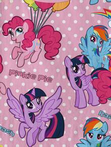My Little Pony X SHEIN 女童夏季可爱波点小马印花圆领短袖T恤 - 白色 - 查看 4