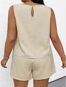 EMERY ROSE Bộ đồ 2 món mùa hè dành cho nữ cỡ lớn, kiểu dáng rộng rãi, thoải mái: áo tank top và quần short. - Nhiều màu - Xem 2
