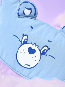 SHEIN X Care Bears 1 件装卡通图案印花装饰斜挎包，斜挎包，小包，适合旅行、通勤、外出等，适合学生、男女，图案为欢呼熊、分享熊 - 藍色 - 查看 6
