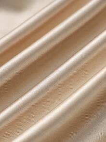 SHEIN Tall 杏色吊带连衣裙，优雅的春夏度假装扮，适合派对穿着，新款春夏女士杏色吊带连衣裙，收腰显瘦杏色吊带连衣裙 - 杏色 - 查看 5