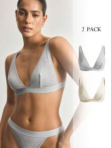 Ocili Áo ngực nữ màu trơn xếp ly, kiểu dáng thường ngày, thoải mái. - Nhiều màu - Xem 1