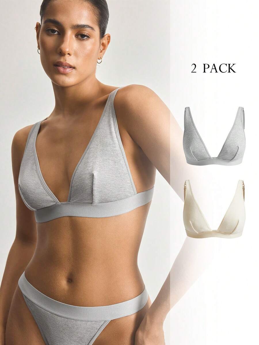 Ocili Áo ngực nữ màu trơn xếp ly, kiểu dáng thường ngày, thoải mái. - Nhiều màu - Xem 1