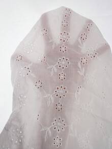 Solivie 女士春夏中袖刺绣衬衫，优雅度假白色上衣 - 白色 - 查看 10