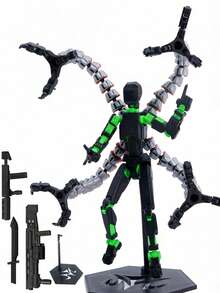 MINKOJA MINKOJA Un juguete de Doctor Octopus de marioneta impresa en 3D, fácil de llevar, juguete suave, juguete para niños, juguete antiestrés, un gran regalo para fiestas, cumpleaños, Navidad y días festivos. - Multicolor - Ver 2