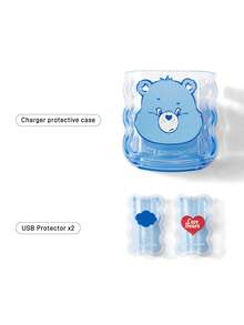 SHEIN X Care Bears Gradient Blue Charging Head Protective Case (Without Data Cable), Suitable For IPhone Charger - Multicolor - View 5